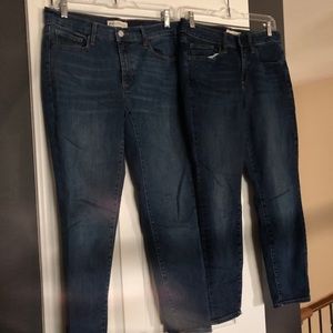 2 pairs of Gap skinny jeans 29 petite gently used